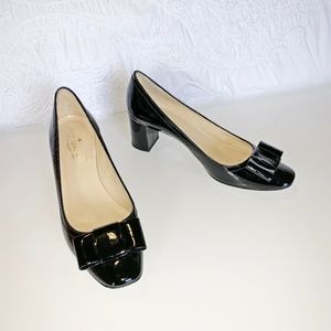 Kate Spade Black Patent Shoe w Bow